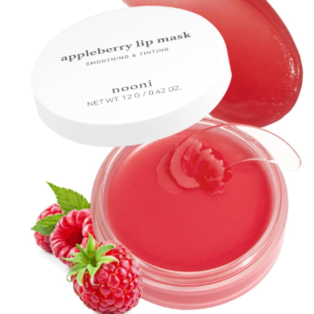NOONI Vegan Butter Melting Balm - Appleberry Lip Sleeping Mask | Shea Butter, Vi